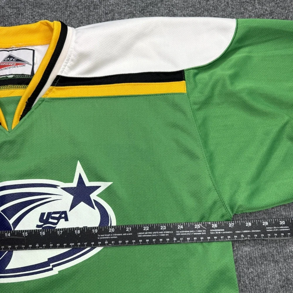 USA Hockey Reese 19 PIHL Showcase DSC Sports Jersey Mens XL Green Midwest Retro